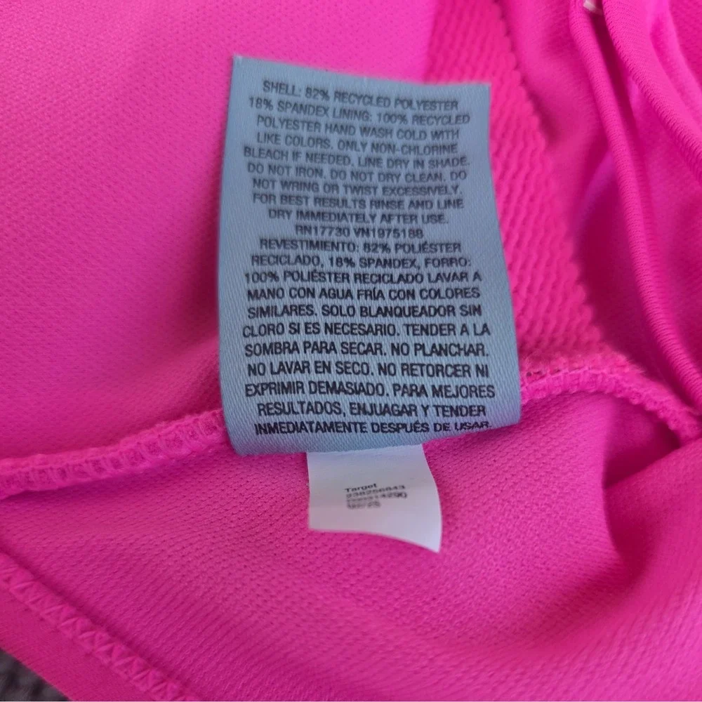 Shade & Shore Swimsuit Womens XS One Piece Pink Knotted Back Removable Pads 393